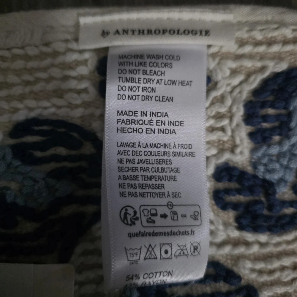 Anthropologie Lola Leopard Tufted Cotton Bath Mat